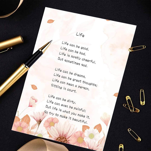 30 Stationery Writing Paper with 18 Self Adhesive Envelopes, Stationary Set for Writing Letters, Cute Stick Stationary Set, 6 Unique Designs, Double Sided Printing (48)