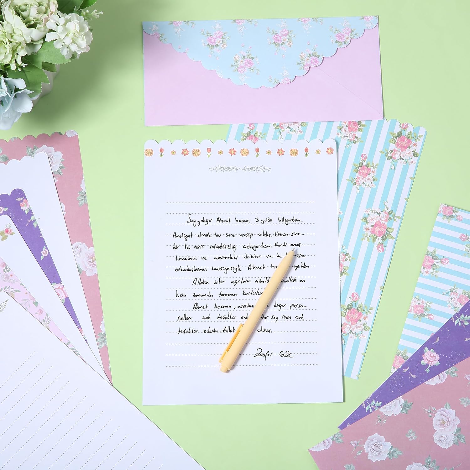 Mr. Pen- Stationery Writing Paper Set with Envelopes, 7.5" x 10.2"
