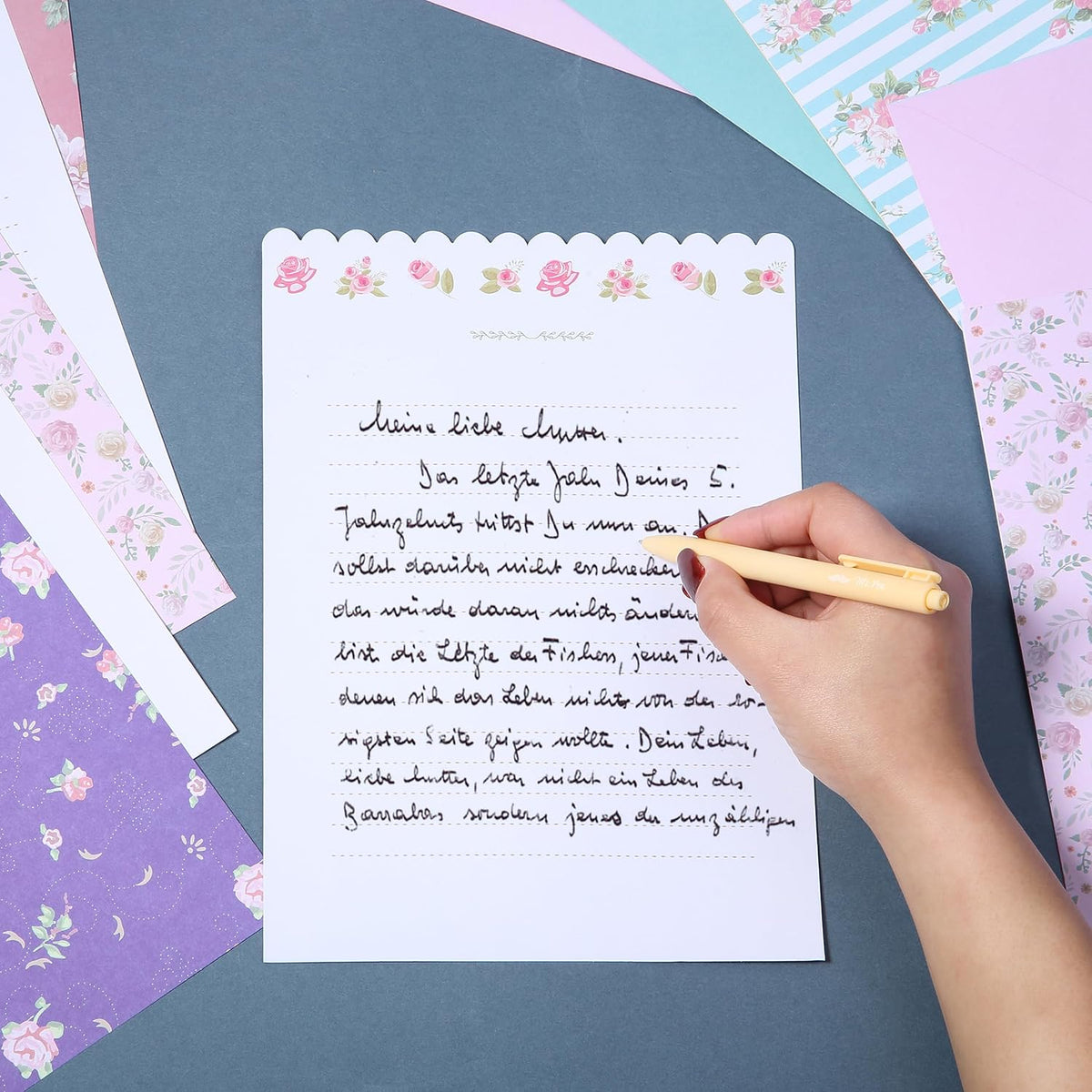 Mr. Pen- Stationery Writing Paper Set with Envelopes, 7.5" x 10.2"