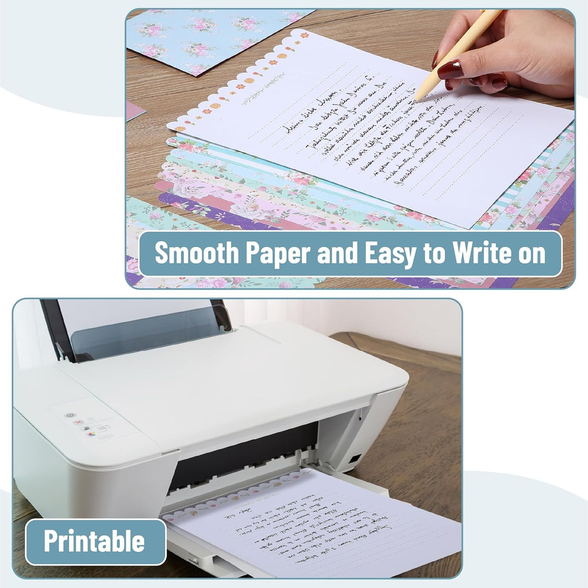 Mr. Pen- Stationery Writing Paper Set with Envelopes, 7.5" x 10.2"