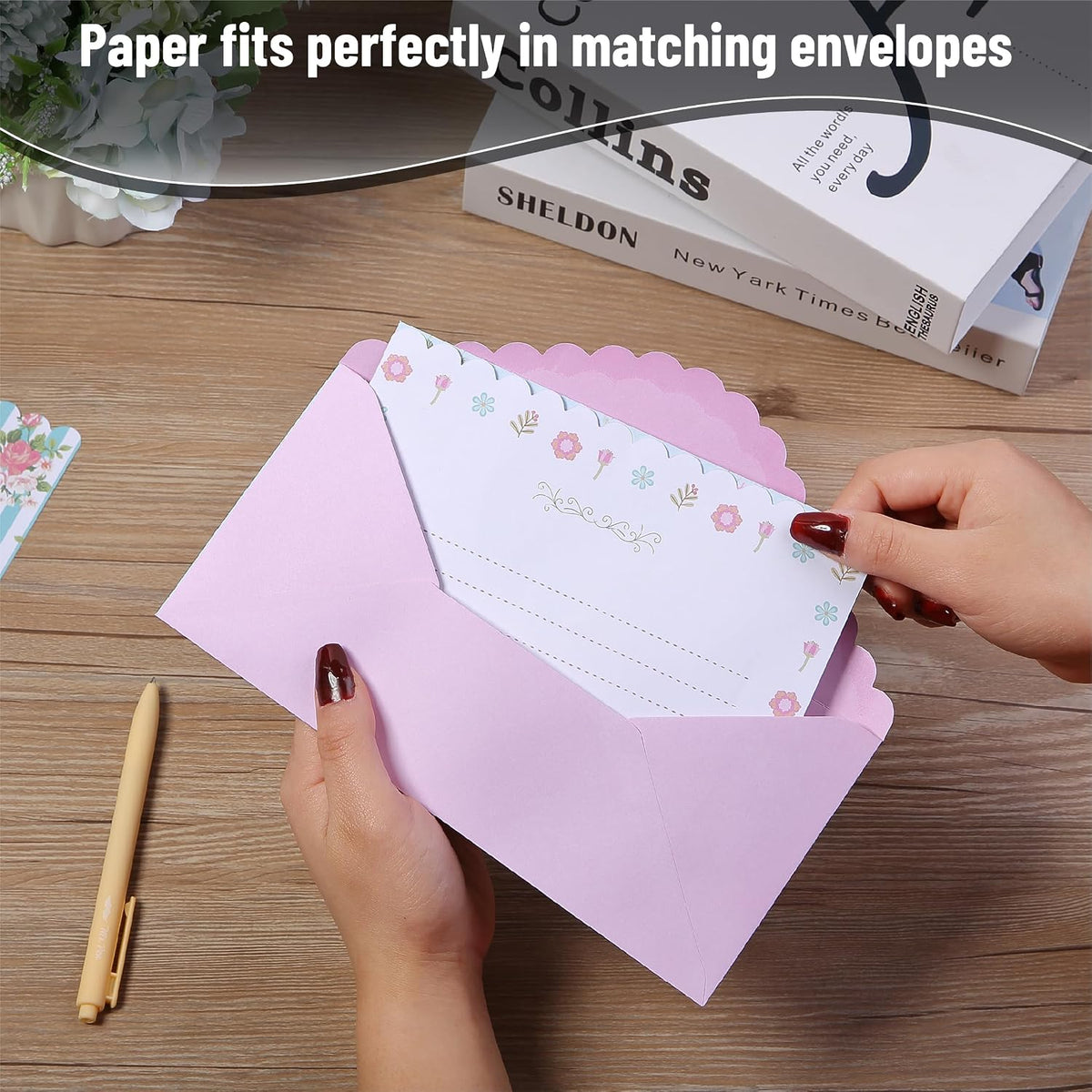 Mr. Pen- Stationery Writing Paper Set with Envelopes, 7.5" x 10.2"
